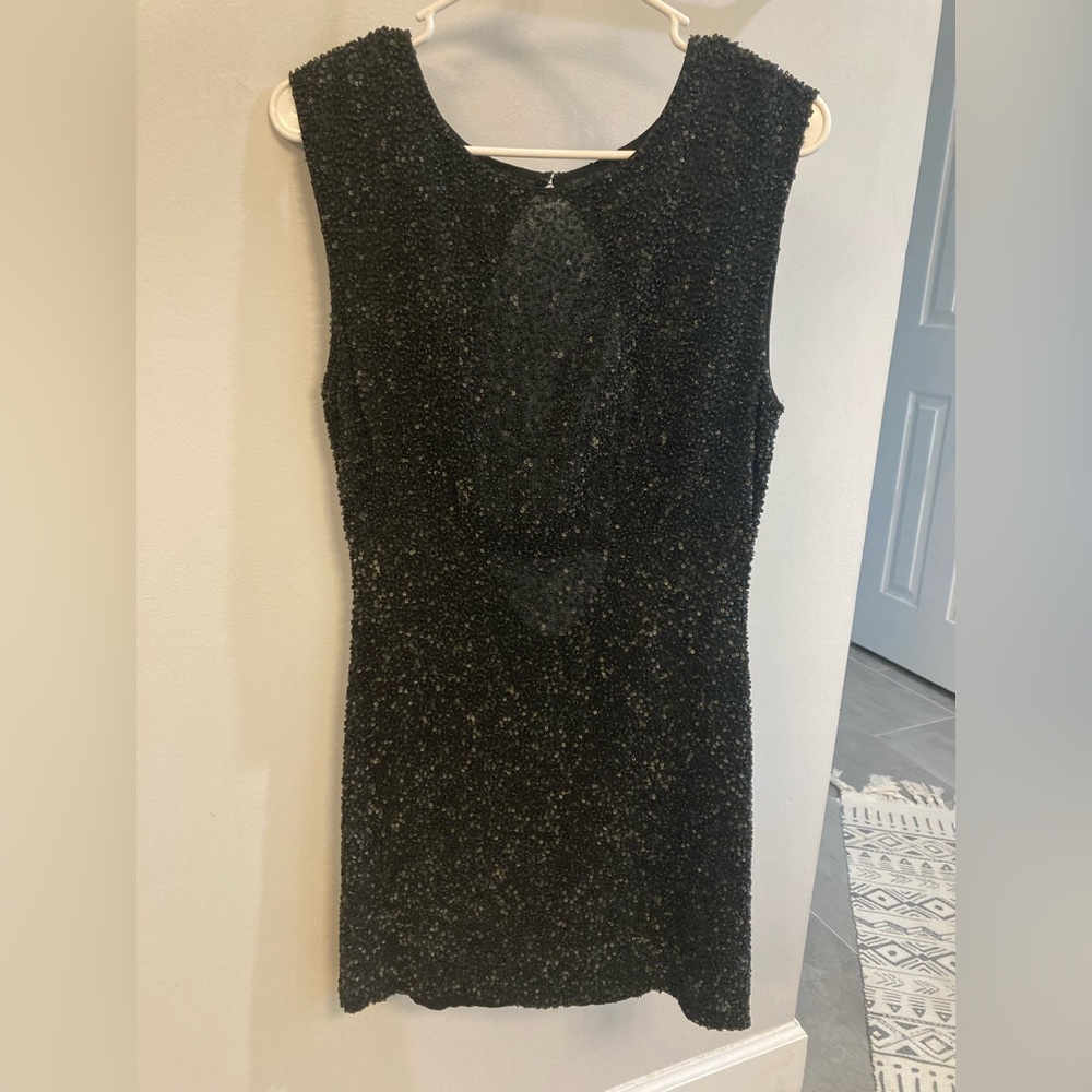 MLV Kari Sequin Dress in Black size small